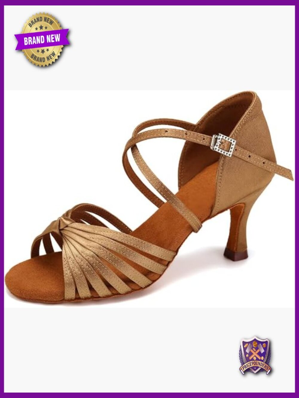 Satin Open Toe Latin Dance Shoes Ballroom Salsa Tango Practice Heels